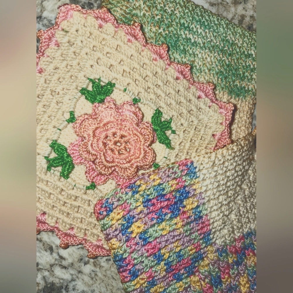 Three Vintage Knit Thingies